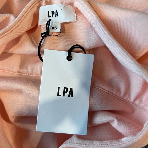 NWT LPA Skater Mini Dress 261 Women's Size XS Blush Pink Halter Neck Open Back - Picture 6 of 10